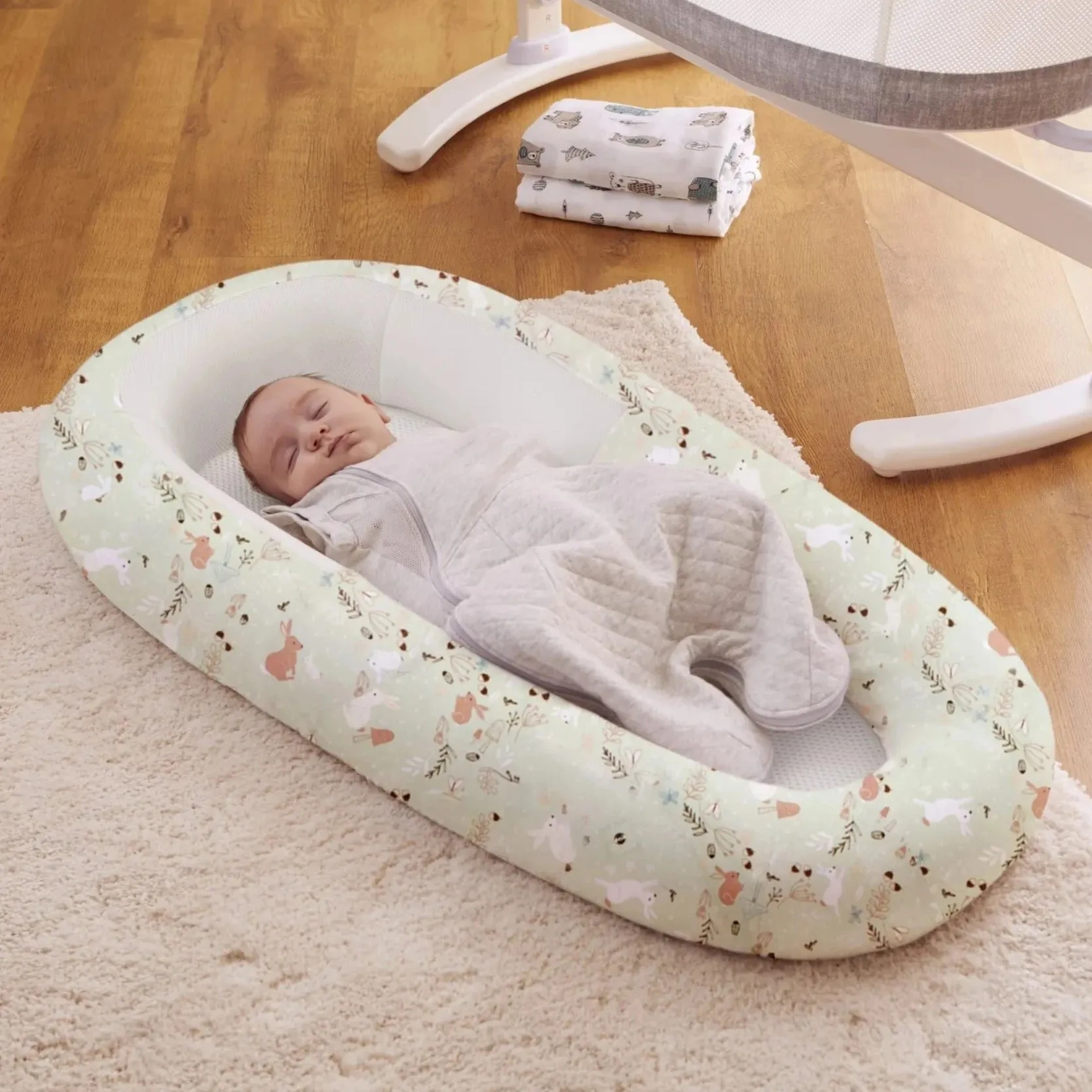 Purflo Sleep Tight Baby Bed - Storybook Sage