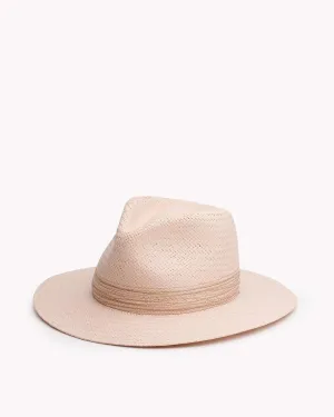 Rag & Bone - Packable Straw Fedora in Blush