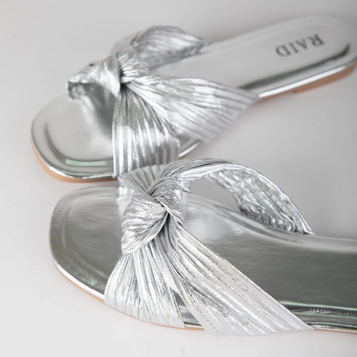 RAID Faraah Flat Sandals in Silver