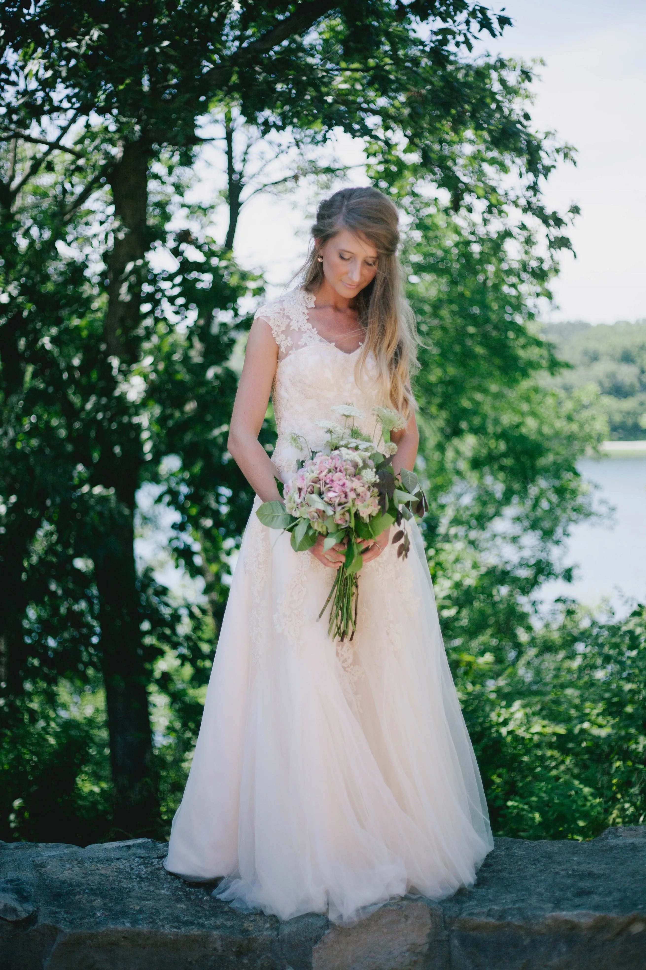 Ready to Wear Blush Lace Wedding Dress KORYNNE