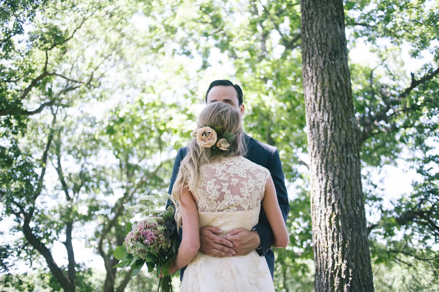 Ready to Wear Blush Lace Wedding Dress KORYNNE