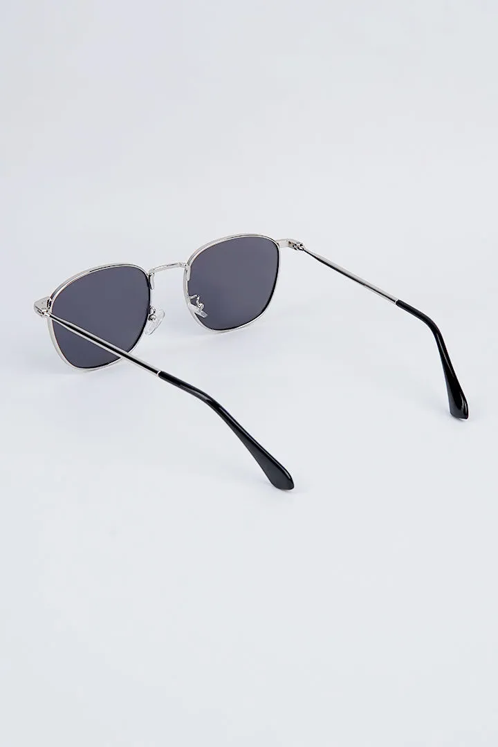 Round Metal Sunglasses - Black