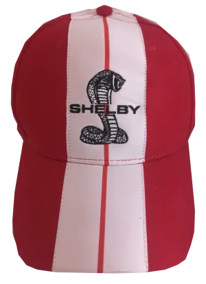 Shelby Cobra Official Red Hat- White stripes