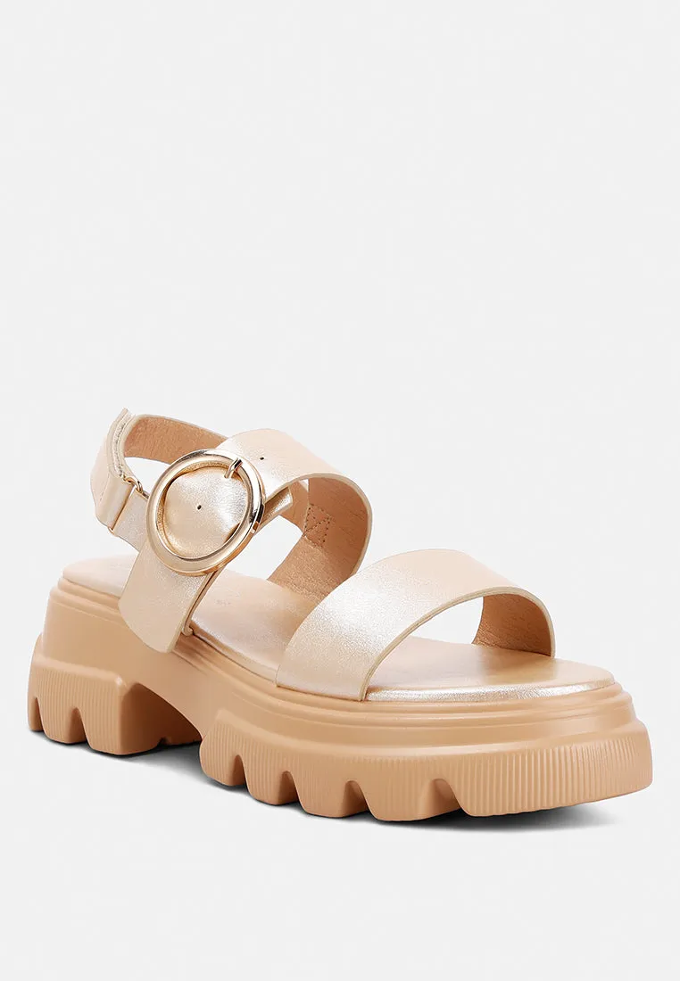 Silas Metallic Chunky Sandals