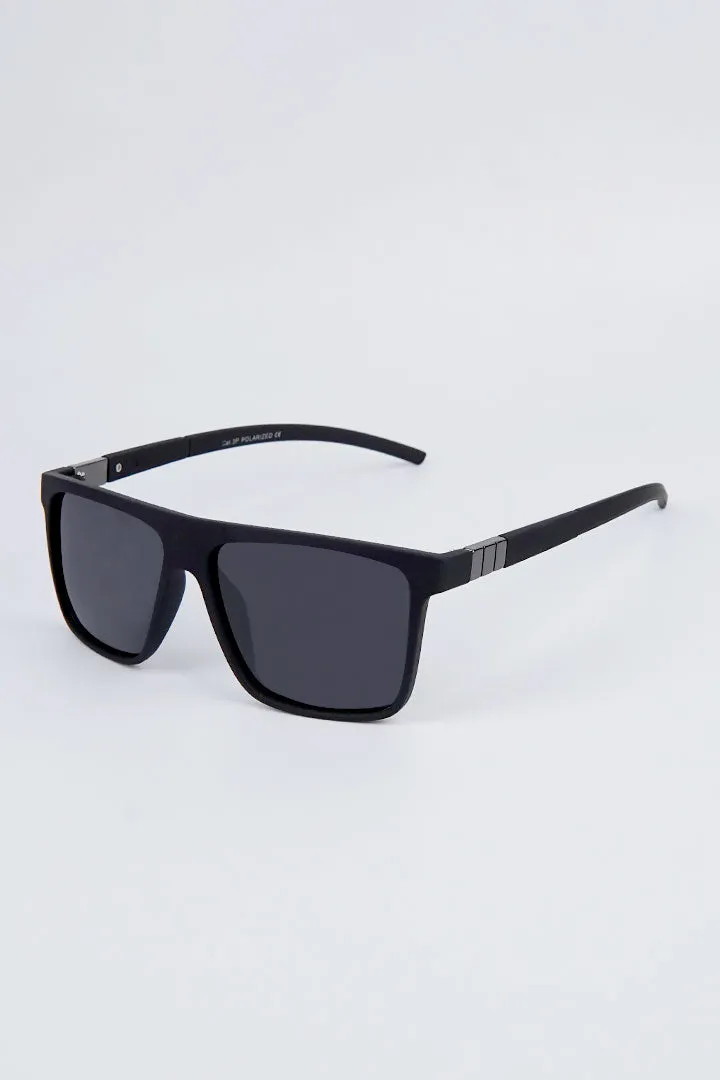 Square Oversized Sunglasses - Black