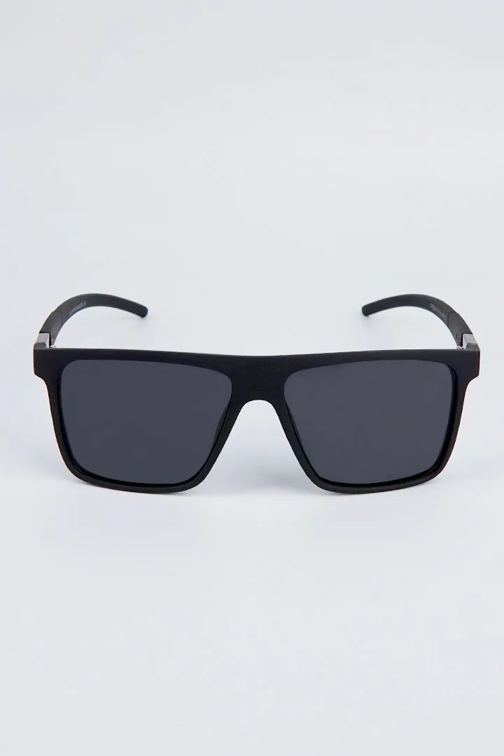 Square Oversized Sunglasses - Black