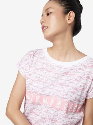 Studiofit Light Pink Printed T-Shirt