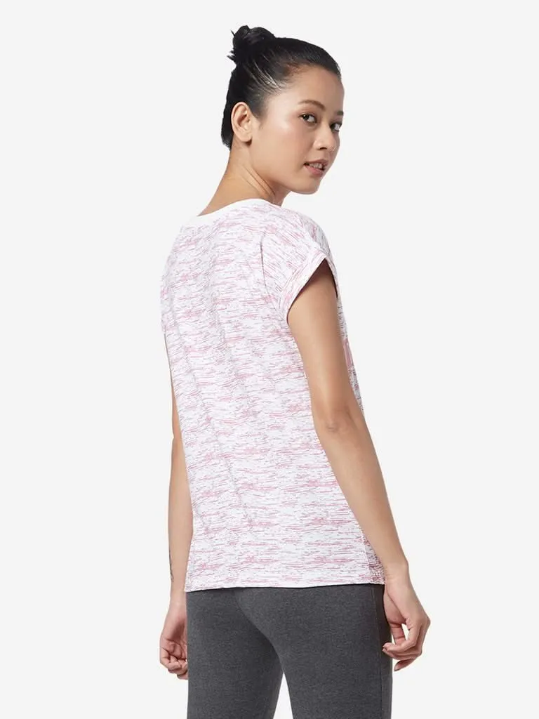 Studiofit Light Pink Printed T-Shirt