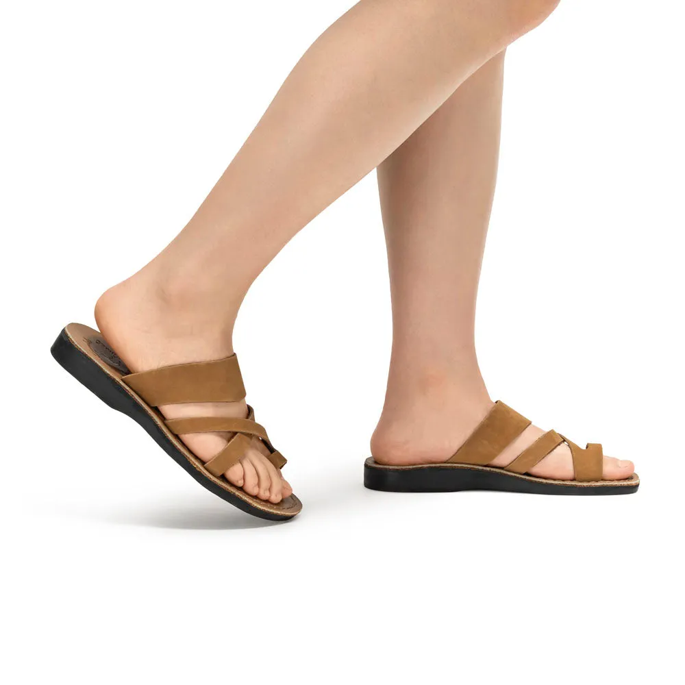 The Good Shepherd - Leather Toe Loop Sandal | Tan Nubuck