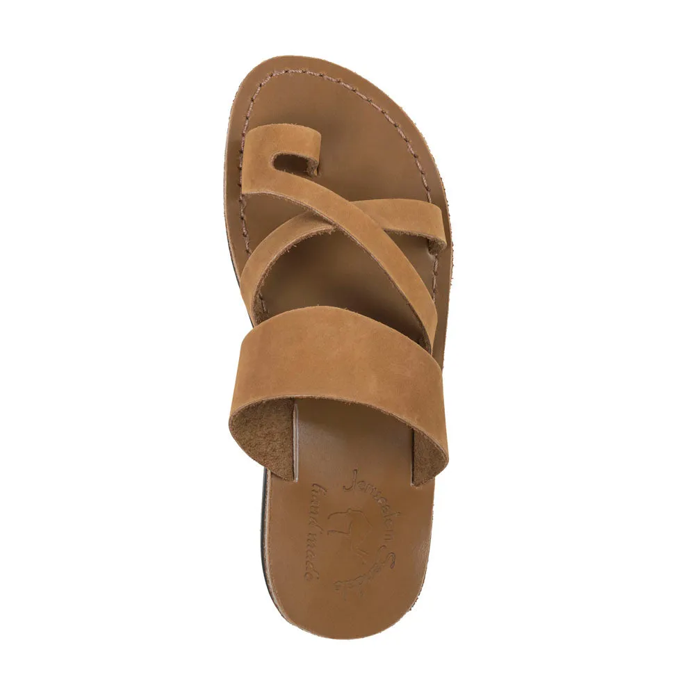 The Good Shepherd - Leather Toe Loop Sandal | Tan Nubuck