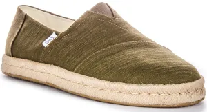 Toms Alpargata Alrop In Olive For Men