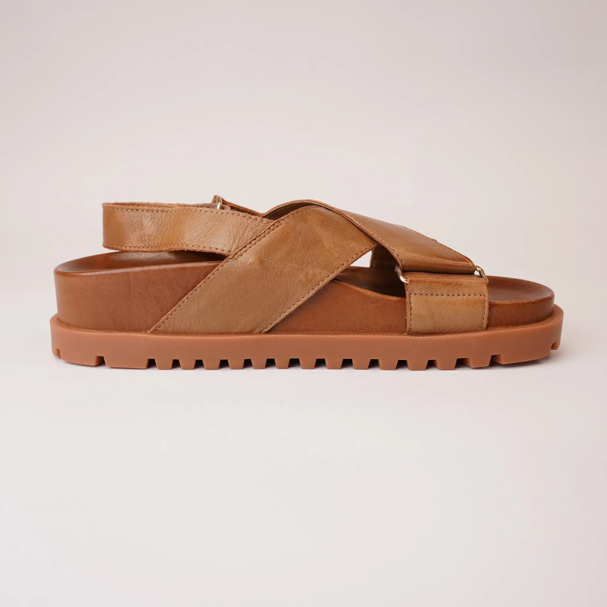 Ubari Toffee Leather Sandals