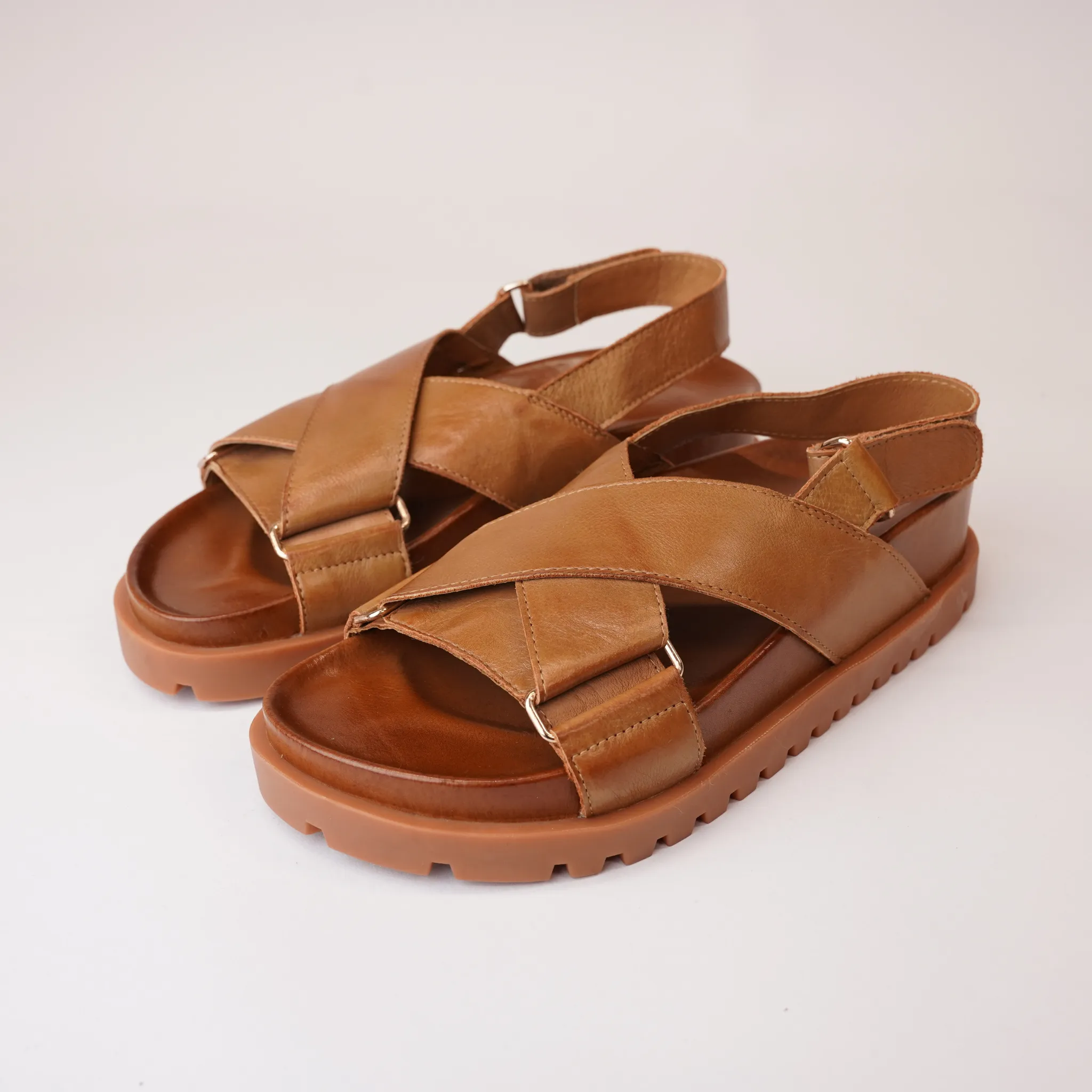 Ubari Toffee Leather Sandals