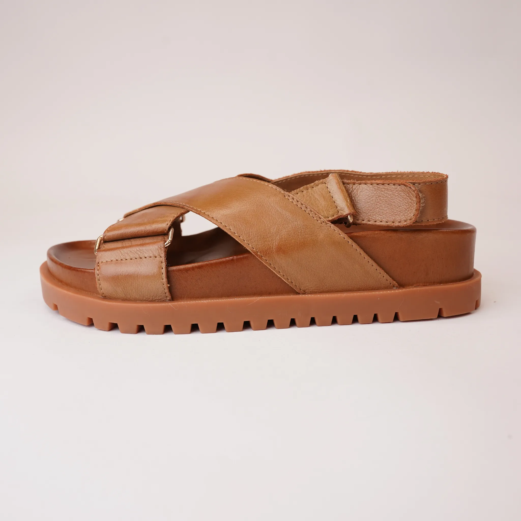 Ubari Toffee Leather Sandals