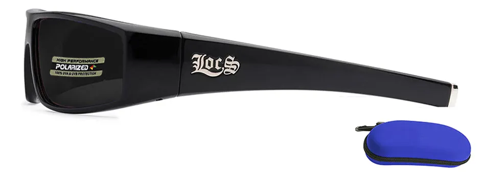 Wrap around Polarized Locs Sunglasses With Logo